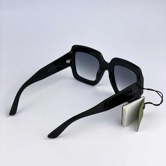 Gucci GG1111S 001 Sunglasses Black Grey Gradient Square Unisex - Picture 9 of 14